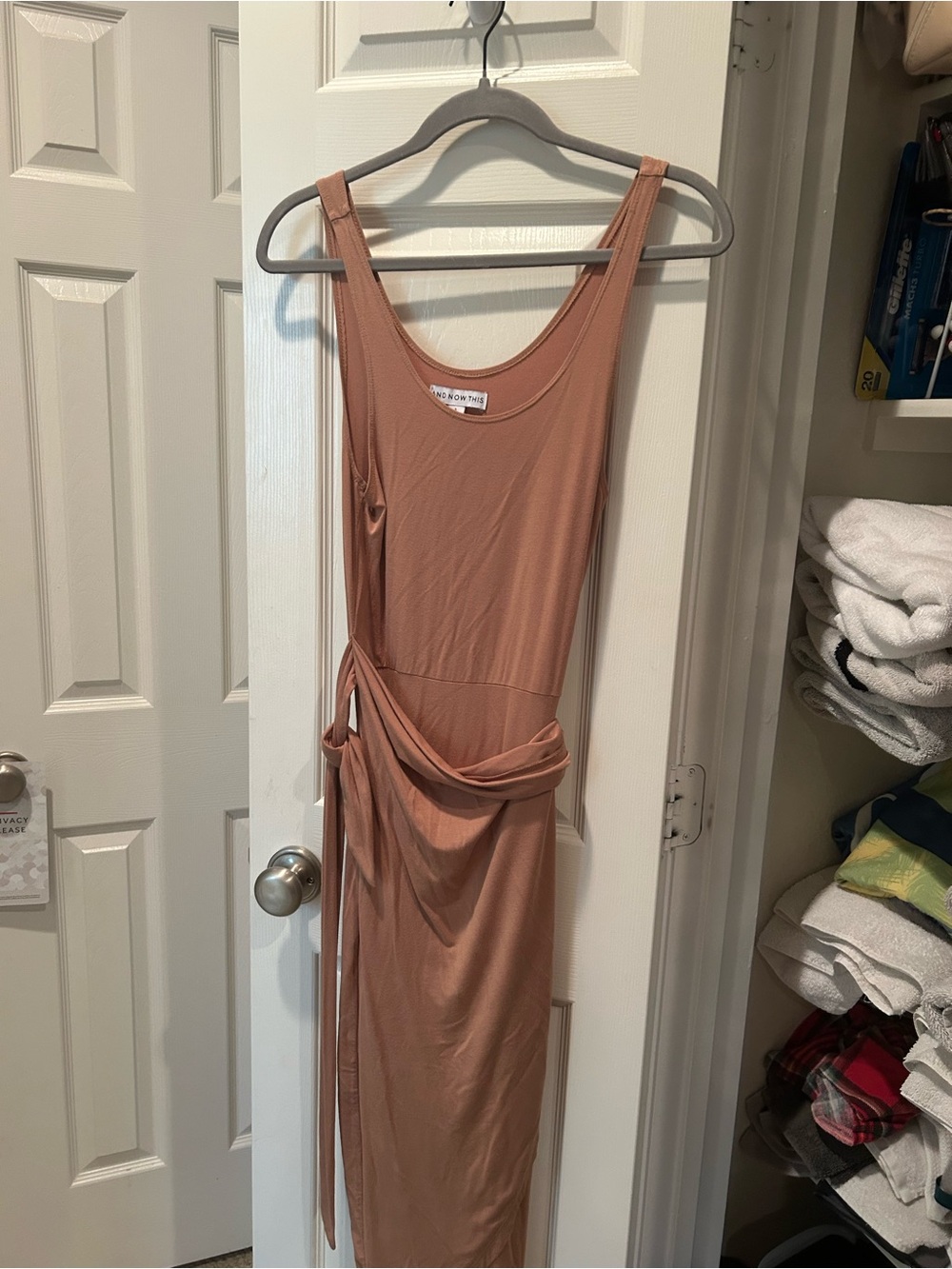 Sleeveless Wrap Detail Tank Dress